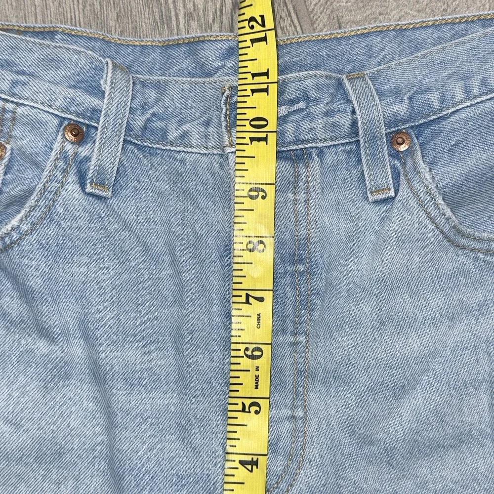 Levi's 501 Original High Rise Denim Shorts W29 Button Fly Distressed